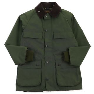 美品○Barbour バブアー 19AW BEDALE ビデイル 1902197/1902125 ジャーナルスタンダード別注 ライナー付き 襟コーデュロイ 裏チェック柄 ダブルジップ ジャケット/ブルゾン カーキグリーン 36 正規品 メンズ(ブルゾン)