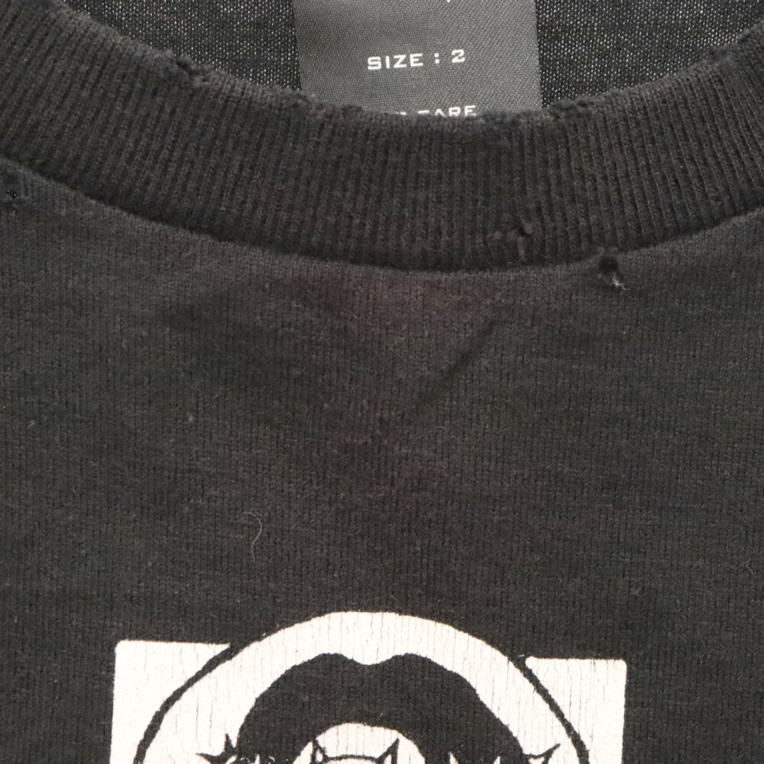 NUMBER (N)INE(ナンバーナイン)のNUMBER (N)INE ナンバーナイン 06SS ガンズ期 ロザリオ プリント 半袖カットソー スカルプリント 半袖Tシャツ ブラック メンズのトップス(Tシャツ/カットソー(半袖/袖なし))の商品写真