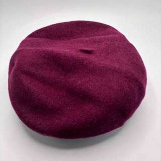 オーバーライド(override)のoverride オーバーライド ボルドー　赤紫色　日本製 ベレー帽(ハンチング/ベレー帽)