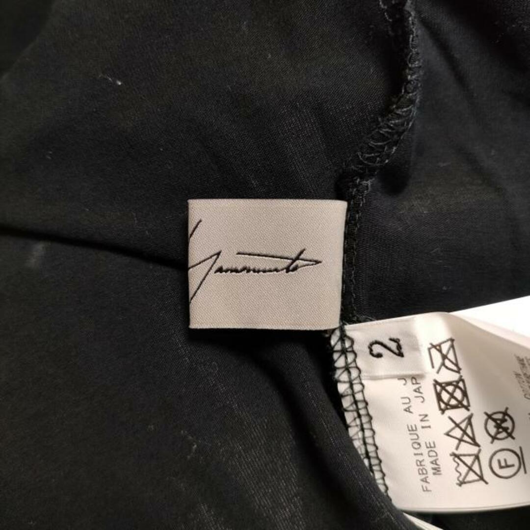 Yohji Yamamoto(ヨウジヤマモト)のyohjiyamamoto(ヨウジヤマモト) 半袖Tシャツ サイズ2 M メンズ - 黒×ライトグレー クルーネック メンズのトップス(Tシャツ/カットソー(半袖/袖なし))の商品写真