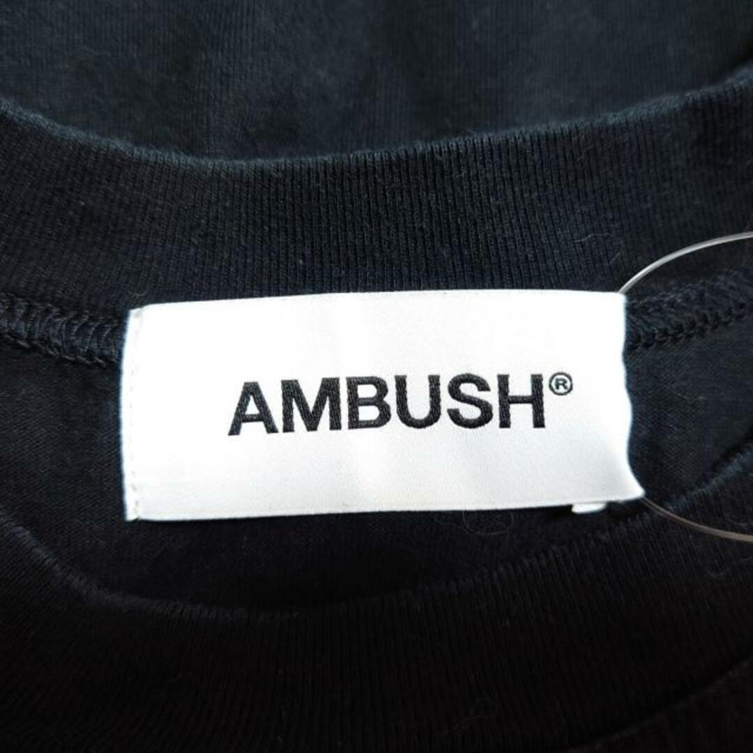 AMBUSH(アンブッシュ)のAMBUSH(アンブッシュ) 半袖Tシャツ サイズ1 S メンズ - 黒×白×イエロー クルーネック メンズのトップス(Tシャツ/カットソー(半袖/袖なし))の商品写真