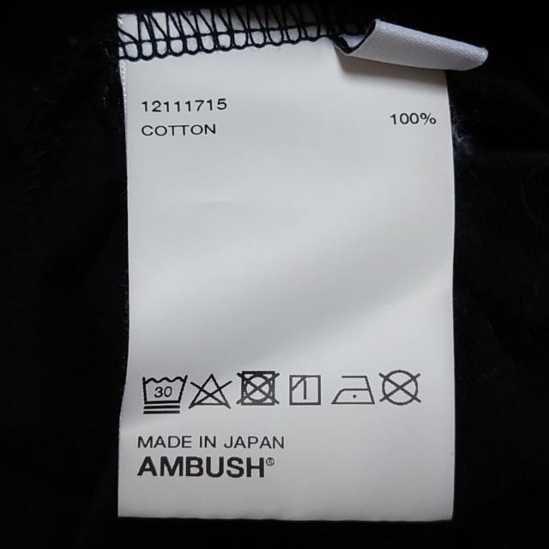 AMBUSH(アンブッシュ)のAMBUSH(アンブッシュ) 半袖Tシャツ サイズ1 S メンズ - 黒×白×イエロー クルーネック メンズのトップス(Tシャツ/カットソー(半袖/袖なし))の商品写真