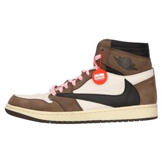 ナイキ(NIKE)のNIKE ナイキ ×TRAVIS SCOTT AIR JORDAN 1 HIGH OG TS SP CD4487-100 トラヴィススコット エアジョーダン1 ハイカットスニーカー ブラウン US11/29cm(スニーカー)