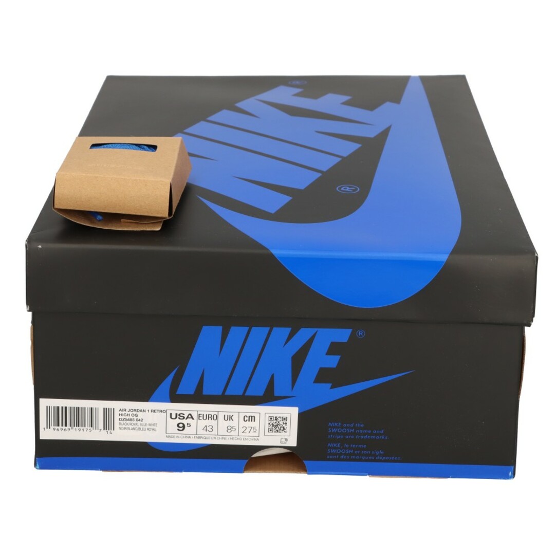 NIKE(ナイキ)のNIKE ナイキ AIR JORDAN 1 RETRO HIGH OG Royal Reimagined エア ジョーダン 1 ハイカットスニーカー ロイヤル リイマジンド US9.5/27.5cm ブラック/ブルー DZ5485-042 メンズの靴/シューズ(スニーカー)の商品写真