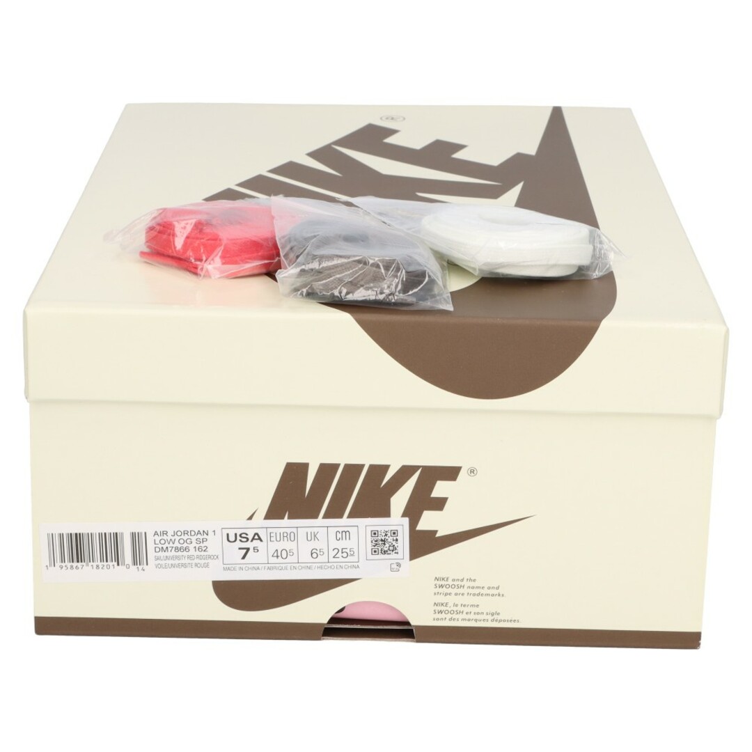 NIKE(ナイキ)のNIKE ナイキ ×TRAVIS SCOTT AIR JORDAN 1 LOW OG REVERSE MOCHA DM7866-162 トラヴィススコット エアジョーダン1 ローカットスニーカー リバースモカ US7.5/25.5cm メンズの靴/シューズ(スニーカー)の商品写真