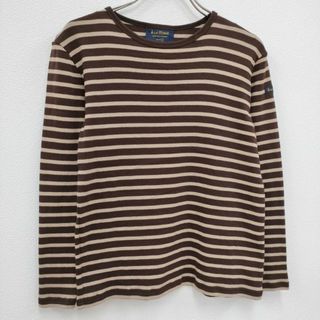 ルミノア(Le Minor)のLe Minor GALERIE VIE別注 クルーネック ボーダー 定価14300円 27-13-15-13007 サイズ1 Ｔシャツ カットソー ブラウン ベージュ レディース ルミノア【中古】4-0313M☆(その他)