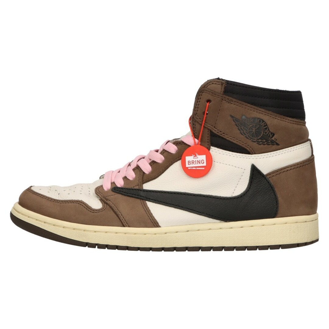 NIKE(ナイキ)のNIKE ナイキ ×TRAVIS SCOTT AIR JORDAN 1 HIGH OG TS SP トラヴィススコット エアジョーダン1 ハイカットスニーカー ブラウン US10/28cm CD4487-100 メンズの靴/シューズ(スニーカー)の商品写真