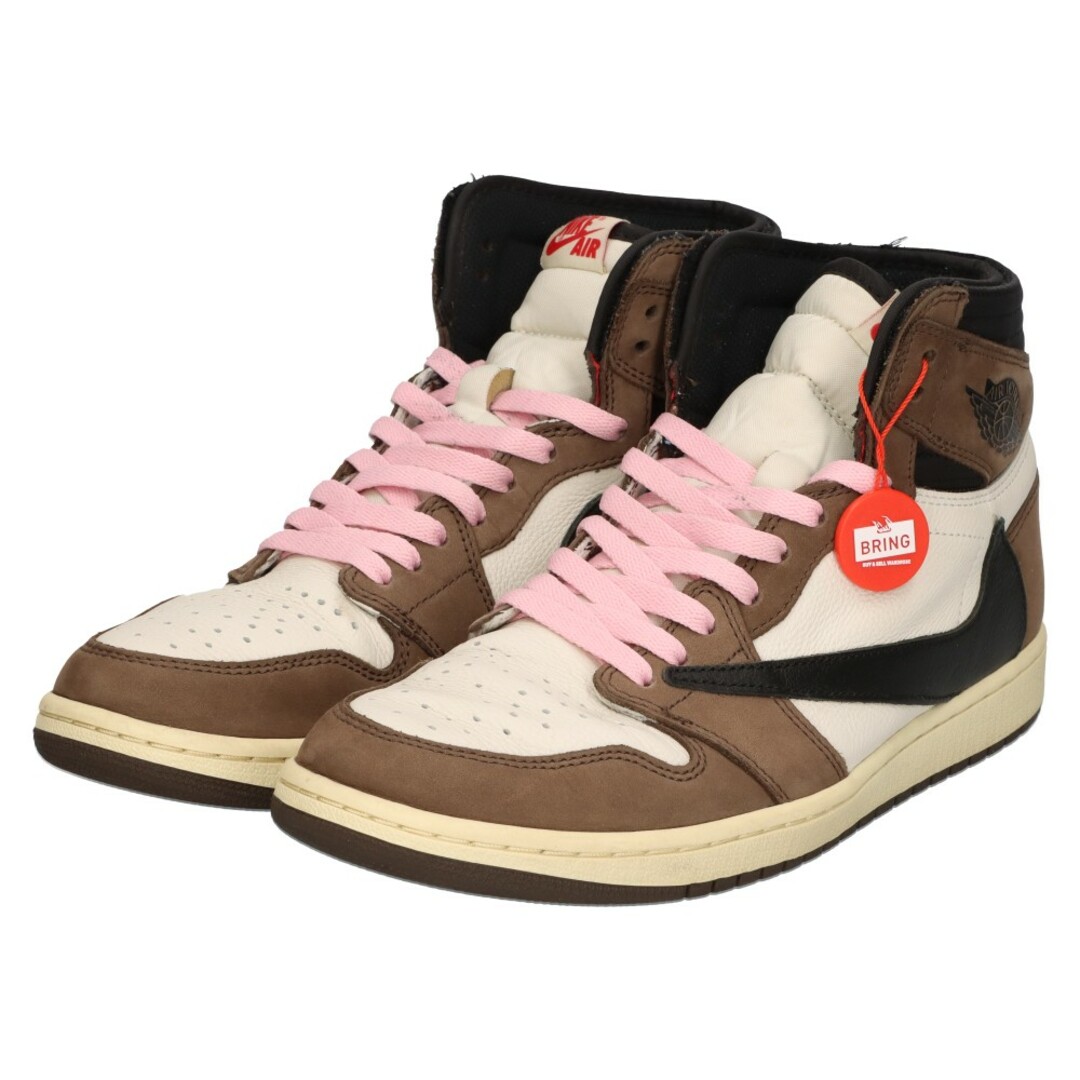 NIKE(ナイキ)のNIKE ナイキ ×TRAVIS SCOTT AIR JORDAN 1 HIGH OG TS SP トラヴィススコット エアジョーダン1 ハイカットスニーカー ブラウン US10/28cm CD4487-100 メンズの靴/シューズ(スニーカー)の商品写真