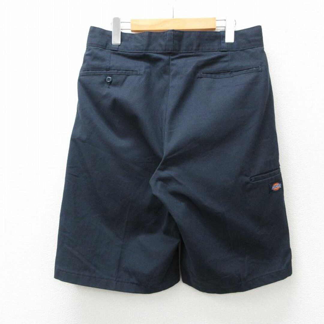 Dickies(ディッキーズ)のW32★古着 ディッキーズ Dickies ハーフ ワーク パンツ ショーツ メンズ 濃紺 ネイビー 24mar25 中古 ボトムス 短パン ショーパン メンズのパンツ(ワークパンツ/カーゴパンツ)の商品写真