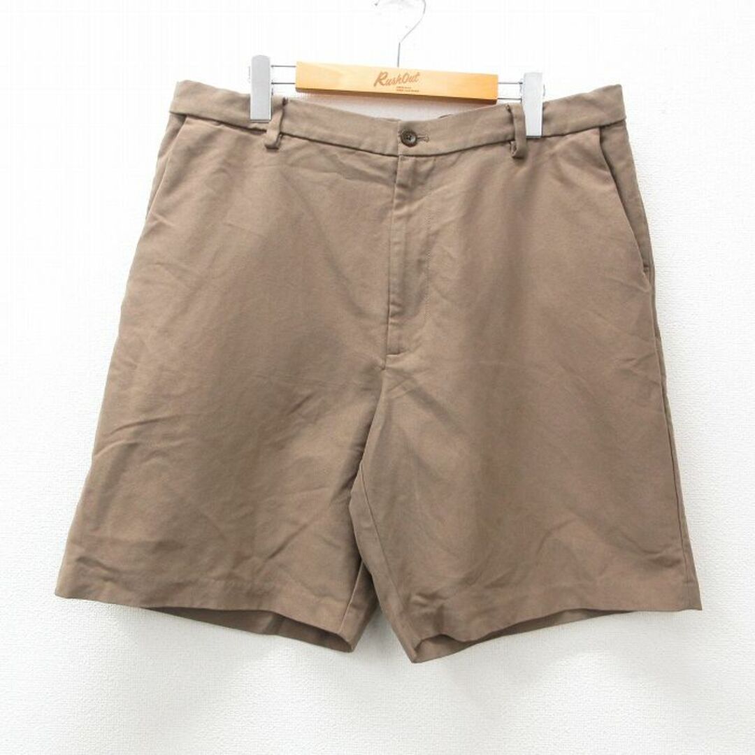 CHAPS(チャップス)のW36★古着 チャップス ショート ブランド パンツ ショーツ メンズ 90年代 90s 茶 ブラウン 24mar25 中古 ボトムス 短パン ショーパン メンズのパンツ(ワークパンツ/カーゴパンツ)の商品写真