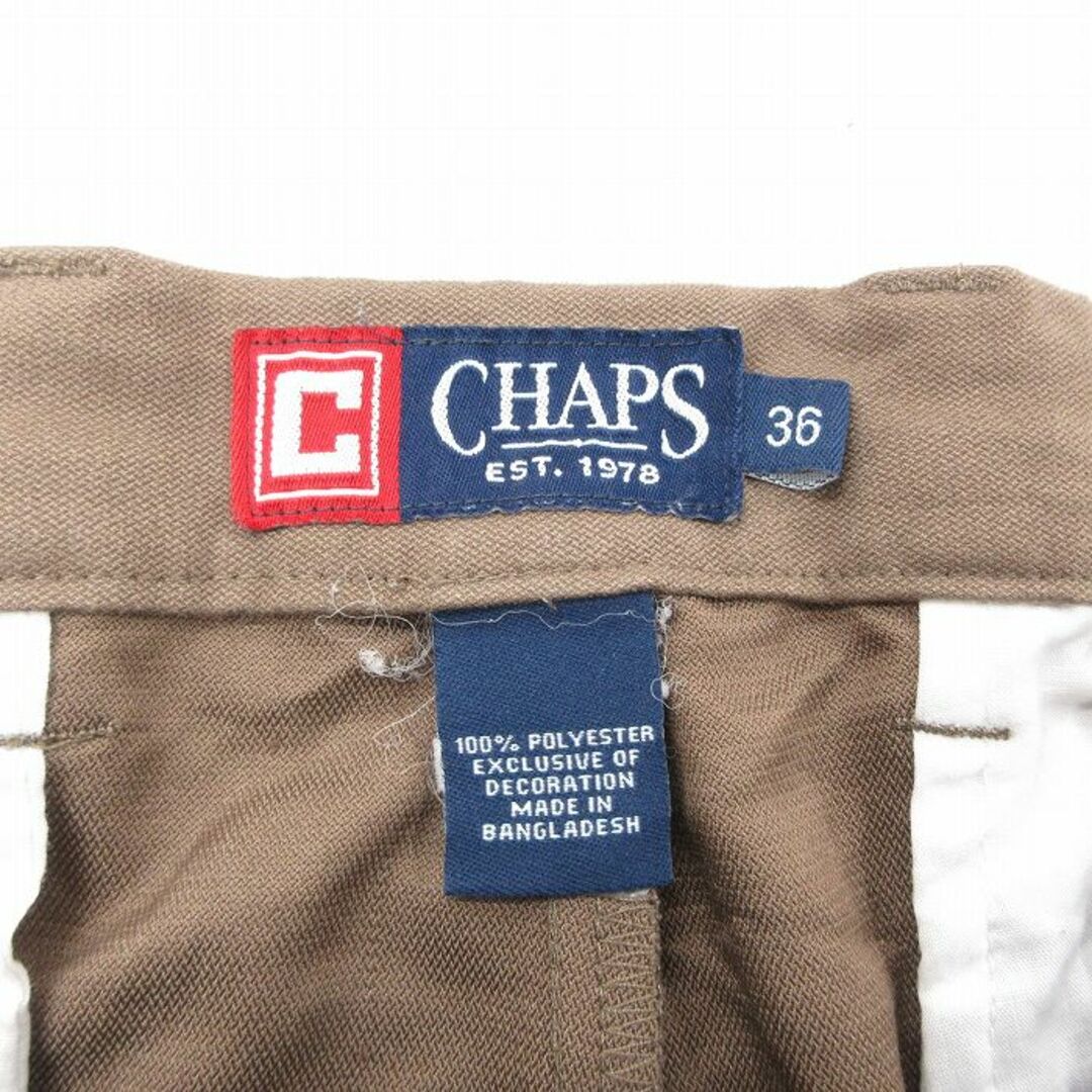 CHAPS(チャップス)のW36★古着 チャップス ショート ブランド パンツ ショーツ メンズ 90年代 90s 茶 ブラウン 24mar25 中古 ボトムス 短パン ショーパン メンズのパンツ(ワークパンツ/カーゴパンツ)の商品写真