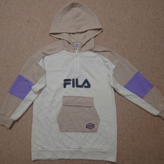 フィラ(FILA)のGirls2 FILA コラボ　ロングパーカー　１５５cm(Tシャツ/カットソー)