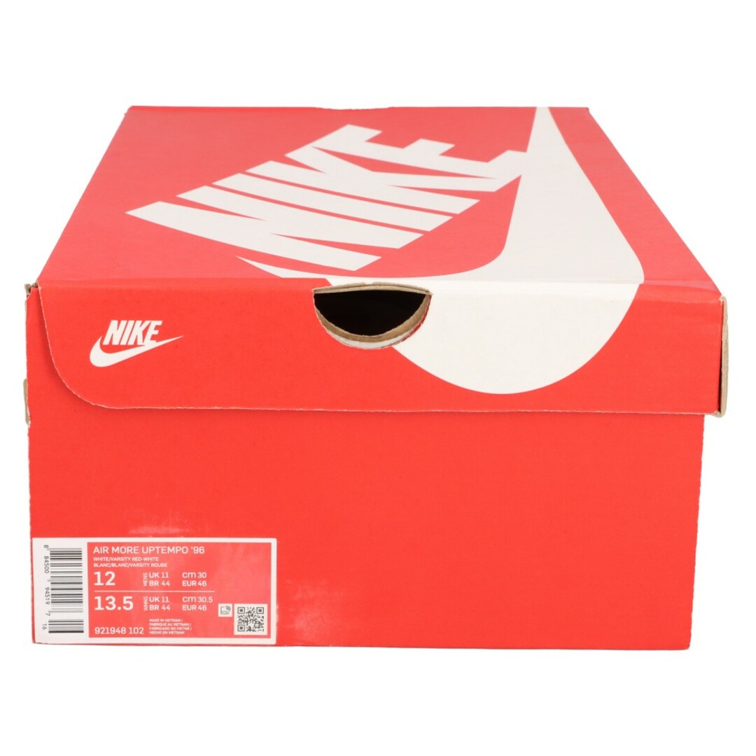 NIKE(ナイキ)のNIKE ナイキ AIR MORE UPTEMPO VARSITY RED 921948-102 エアモア アップテンポ バーシティレッド ハイカットスニーカー US12/30cm ホワイト/レッド メンズの靴/シューズ(スニーカー)の商品写真