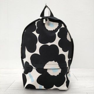 marimekko - marimekko ENNI PIENI UNIKKO 2 リュック バックパック コットン リュック・デイパック ホワイト ブラック レディース マリメッコ【中古】4-0313G◎