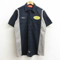 M★古着 ディッキーズ Dickies 半袖 ワーク シャツ メンズ サービス…