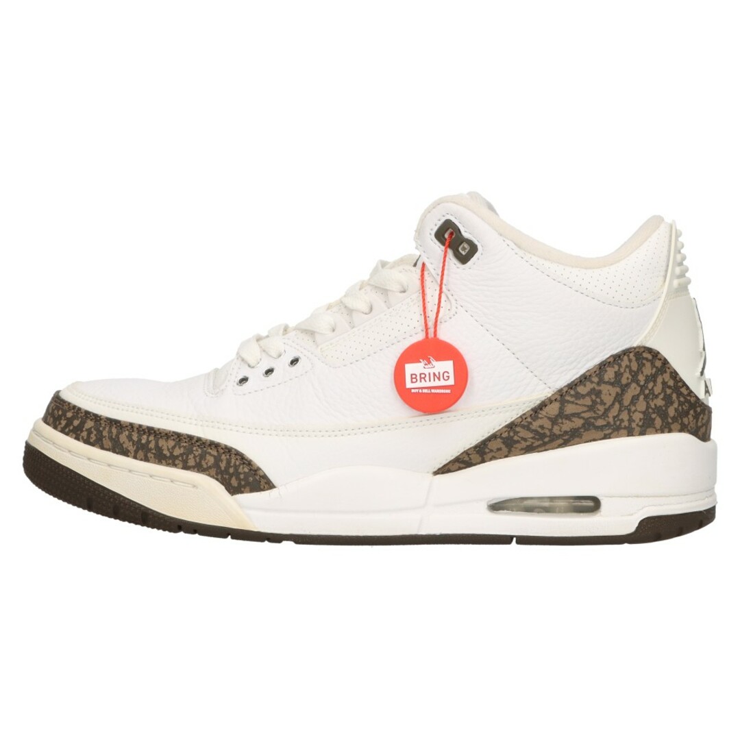 NIKE(ナイキ)のNIKE ナイキ AIR JORDAN 3 RETRO MOCHA 136064-122 エアジョーダン 3 モカ ローカットスニーカー ホワイト/ブラウン US9/27cm メンズの靴/シューズ(スニーカー)の商品写真