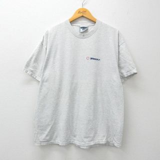 リー(Lee)のXL★古着 リー Lee 半袖 ビンテージ Tシャツ メンズ 00年代 00s TRIDENT 大きいサイズ コットン クルーネック グレー 霜降り 24mar25 中古(Tシャツ/カットソー(半袖/袖なし))