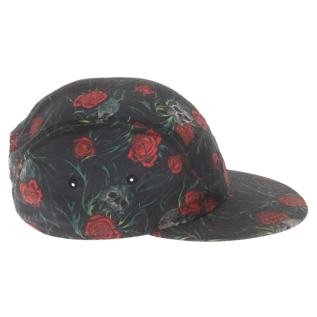 Yohji Yamamoto(ヨウジヤマモト)のYohji Yamamoto POUR HOMME ヨウジヤマモト プールオム ×NEW ERA JET CAP YY SR PRINT BLK RED HD-H53-977 ニューエラ ローズ/スカル ジェットキャップ 帽子 マルチカラー メンズの帽子(キャップ)の商品写真