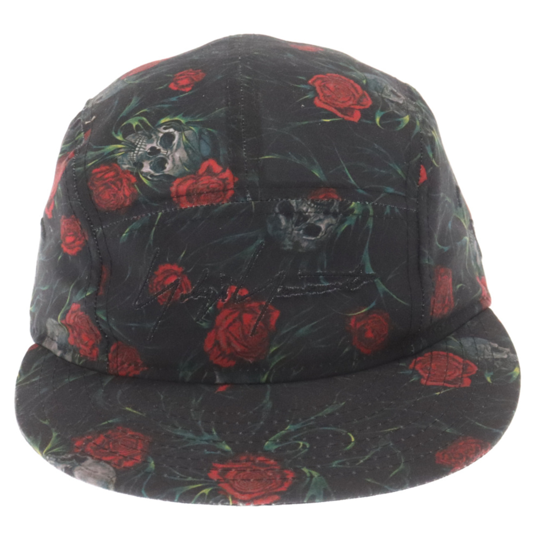 Yohji Yamamoto(ヨウジヤマモト)のYohji Yamamoto POUR HOMME ヨウジヤマモト プールオム ×NEW ERA JET CAP YY SR PRINT BLK RED HD-H53-977 ニューエラ ローズ/スカル ジェットキャップ 帽子 マルチカラー メンズの帽子(キャップ)の商品写真