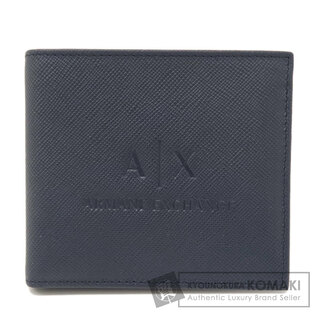 アルマーニエクスチェンジ(ARMANI EXCHANGE)のARMANI EXCHANGE ロゴ 二つ折り財布（小銭入れあり） レザー メンズ(折り財布)