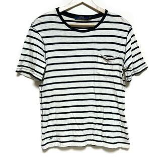 POLO RALPH LAUREN - POLObyRalphLauren(ポロラルフローレン) 半袖Tシャツ サイズS メンズ - アイボリー×黒 クルーネック/ボーダー