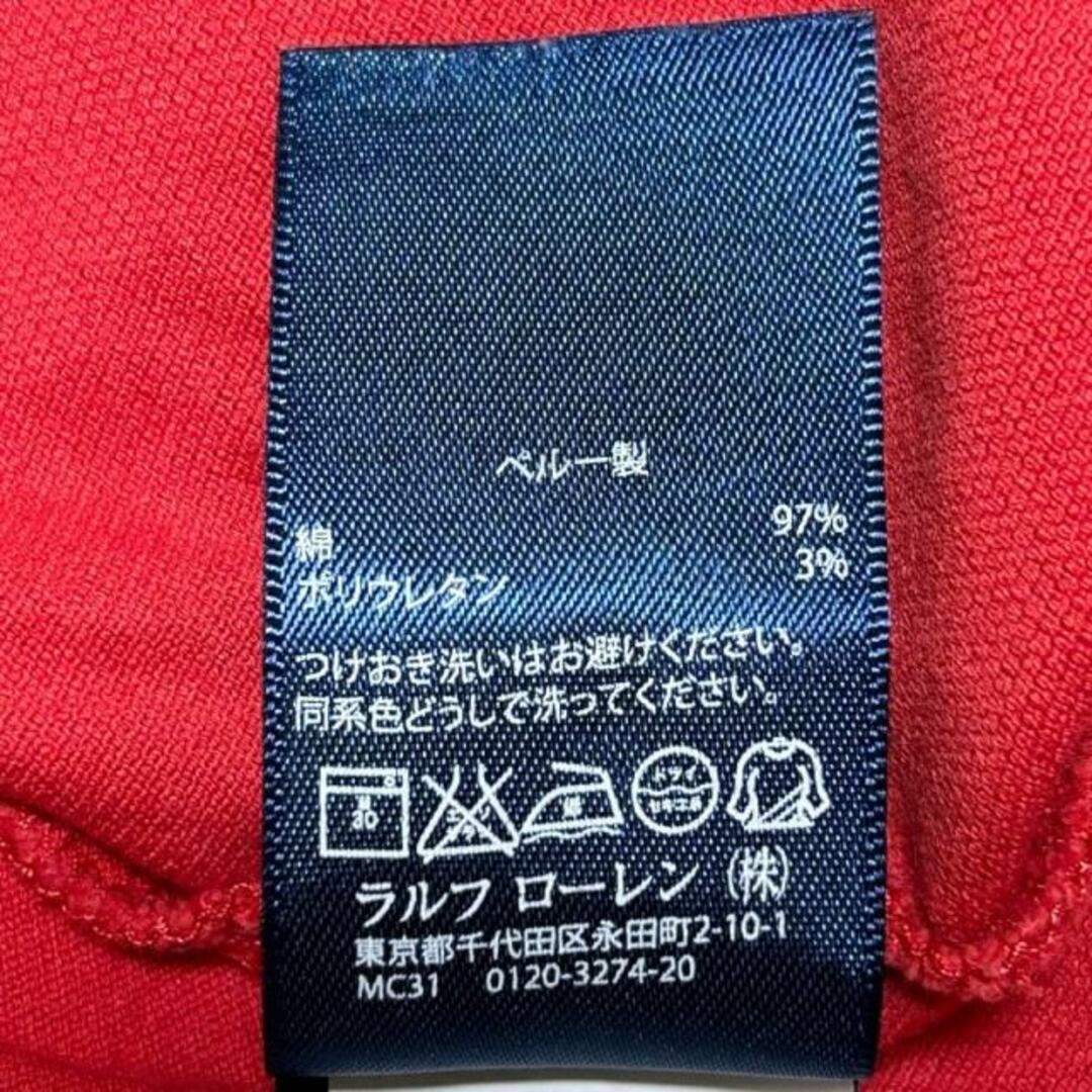 POLO RALPH LAUREN(ポロラルフローレン)のPOLObyRalphLauren(ポロラルフローレン) 半袖ポロシャツ サイズS レディース - レッド レディースのトップス(ポロシャツ)の商品写真