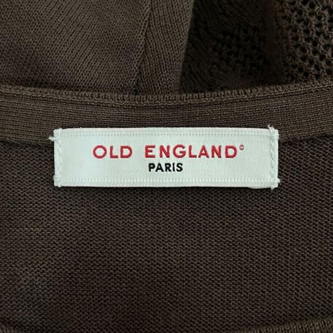 OLD ENGLAND(オールドイングランド)のOLD ENGLAND(オールドイングランド) ワンピース サイズ36 S レディース - ダークブラウン クルーネック/半袖/ロング/ニット 綿 レディースのワンピース(その他)の商品写真