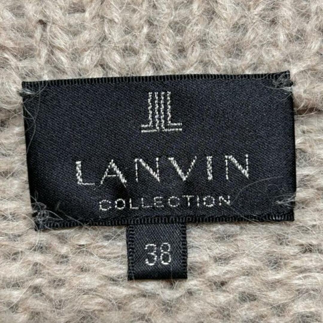 LANVIN COLLECTION(ランバンコレクション)のLANVIN COLLECTION(ランバンコレクション) 長袖セーター サイズ38 M レディース - グレーベージュ×黒 クルーネック/千鳥格子柄 レディースのトップス(ニット/セーター)の商品写真