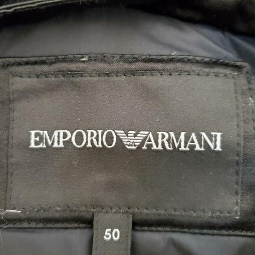 Emporio Armani(エンポリオアルマーニ)のEMPORIOARMANI(エンポリオアルマーニ) ベスト サイズ50 M メンズ美品  - 黒 中綿/フード着脱可 メンズのトップス(ベスト)の商品写真