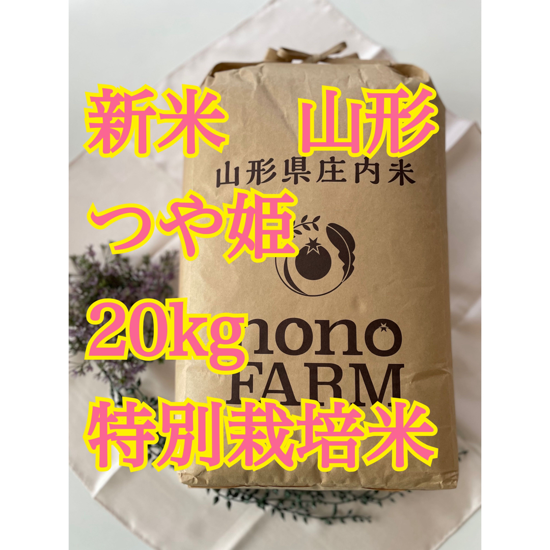 つや姫　20kg 山形　令和5年 特別栽培米 食品/飲料/酒の食品(米/穀物)の商品写真