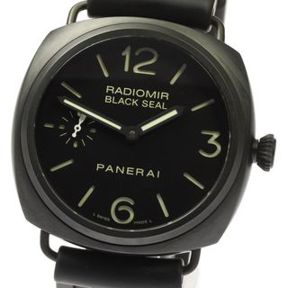 パネライ(PANERAI)のパネライ PANERAI PAM00292 ラジオミール ブラックシール 手巻き メンズ 良品 保証書付き_808699(腕時計(アナログ))