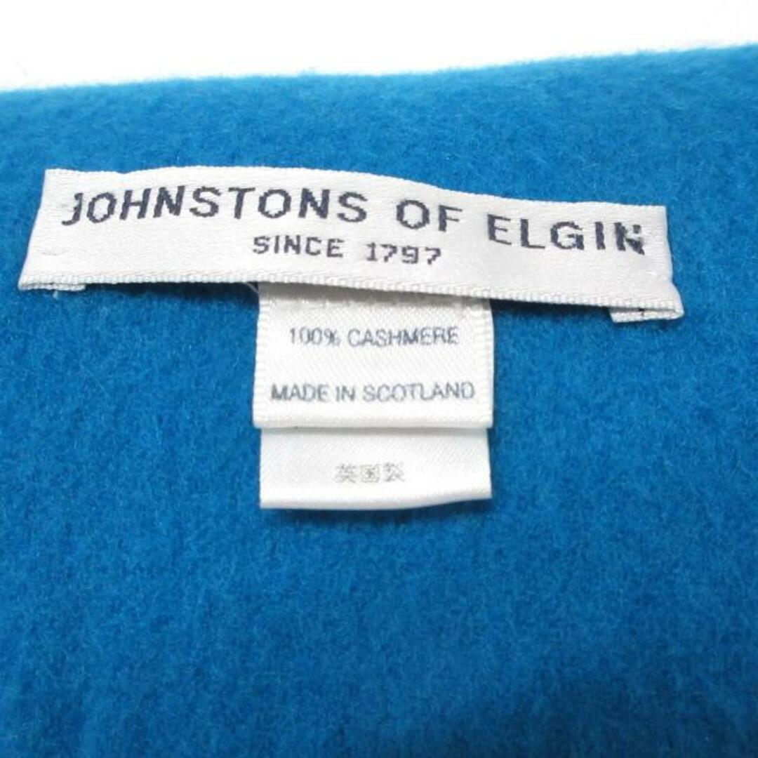 Johnstons(ジョンストンズ)のjohnstons of elgin(ジョンストンズ) マフラー美品  - ブルーグリーン カシミヤ レディースのファッション小物(マフラー/ショール)の商品写真