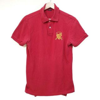 ポロラルフローレン(POLO RALPH LAUREN)のPOLObyRalphLauren(ポロラルフローレン) 半袖ポロシャツ サイズS メンズ美品  - レッド×イエロー(ポロシャツ)