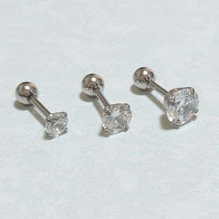 【3点セット】ボディピアス 立爪 ジュエル (16G)(ピアス)