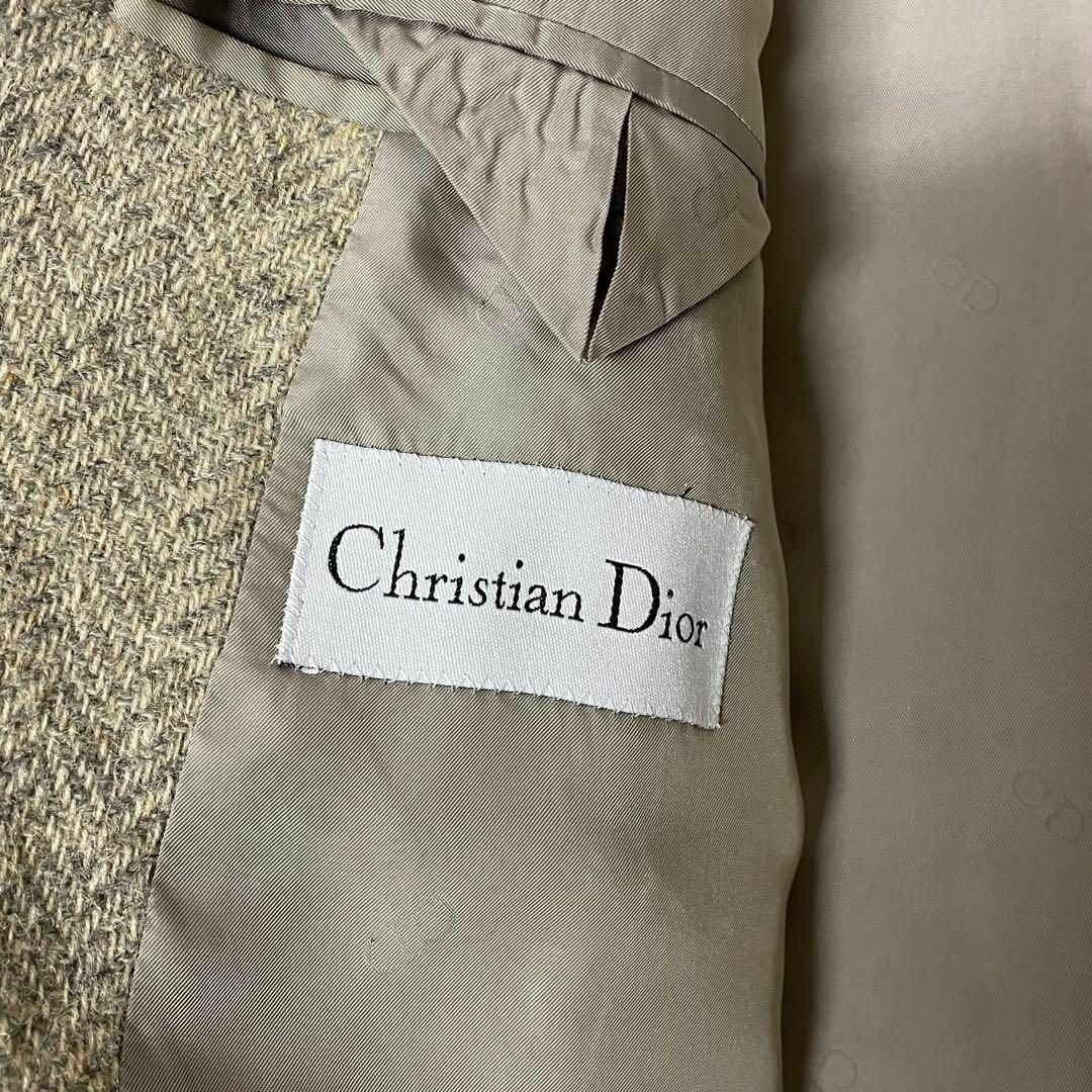 Christian Dior(クリスチャンディオール)の最高級 クリスチャンディオール ヘリンボーン織ツイードジャケット XL 美品 メンズのジャケット/アウター(テーラードジャケット)の商品写真