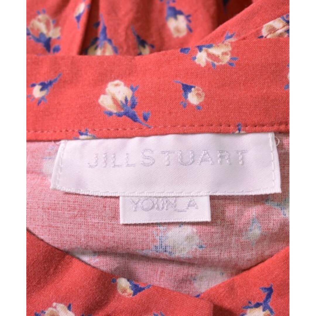 JILLSTUART(ジルスチュアート)のJILLSTUART ワンピース 2(M位) 赤xベージュx紺(花柄) 【古着】【中古】 レディースのワンピース(ひざ丈ワンピース)の商品写真