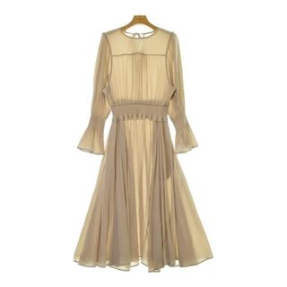 ジルスチュアート(JILLSTUART)のJILLSTUART ジルスチュアート ワンピース 2(M位) ベージュ 【古着】【中古】(ひざ丈ワンピース)