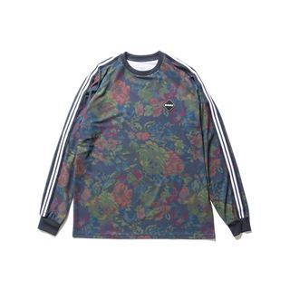 FCRB 24SS L/S TRAINING TOP NAVY FLOWER