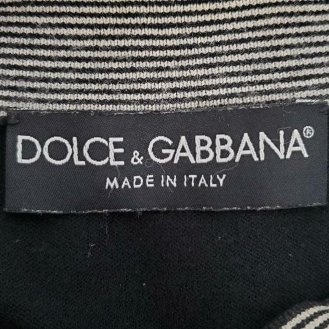 DOLCE&GABBANA(ドルチェアンドガッバーナ)のDOLCE&GABBANA(ドルチェアンドガッバーナ) アンサンブル レディース美品  - 黒×白 ストライプ レディースのトップス(アンサンブル)の商品写真