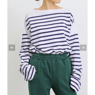 アパルトモンドゥーズィエムクラス(L'Appartement DEUXIEME CLASSE)のL'Appartement 【GOOD GRIEF! 】Border Tee(カットソー(長袖/七分))