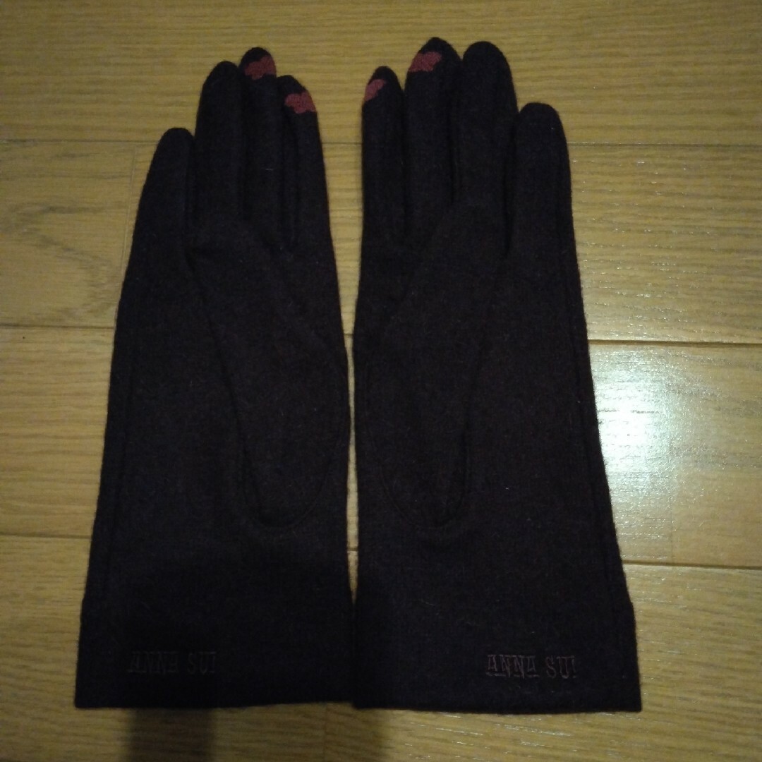 ANNA SUI(アナスイ)のANNA SUI 手袋 ねこ パープル レディースのファッション小物(手袋)の商品写真