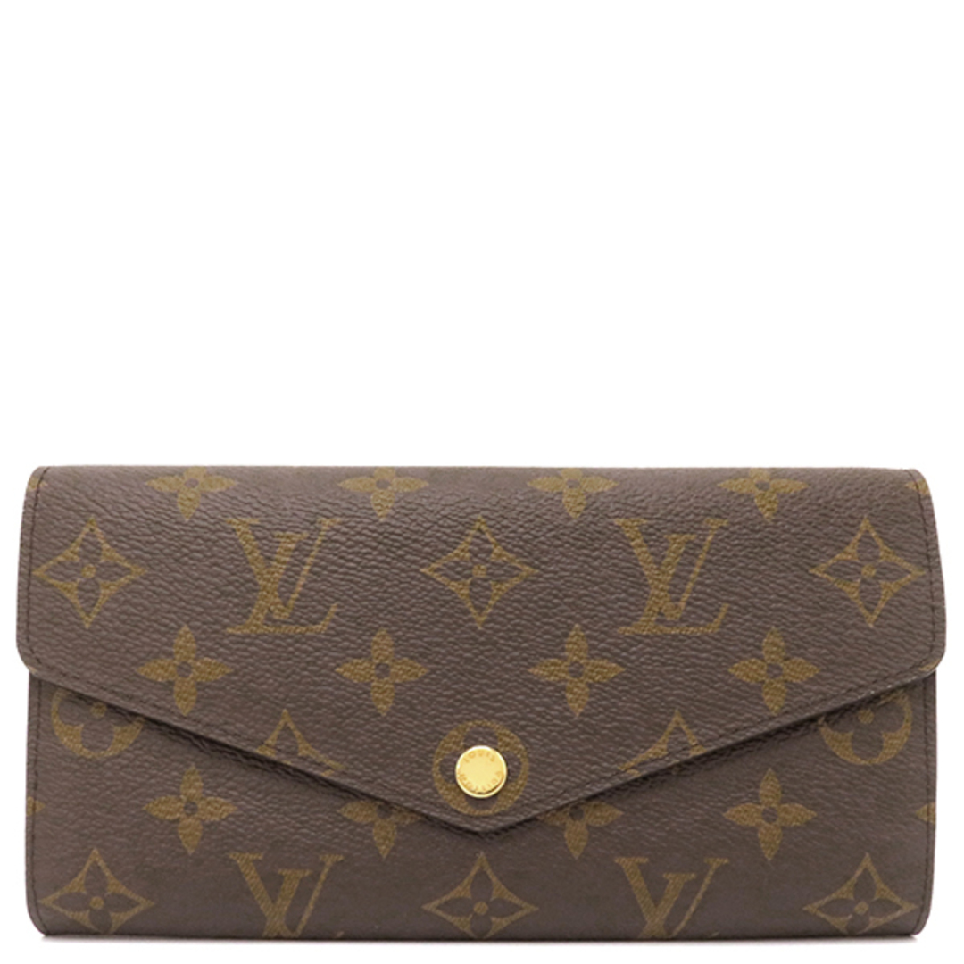 LOUIS VUITTON(ルイヴィトン)のルイヴィトン LOUIS VUITTON 長財布 ポルトフォイユ サラ モノグラムキャンバス モノグラム ゴールド金具 茶 二つ折り  M60531 RFID 【箱】【中古】 レディースのファッション小物(財布)の商品写真