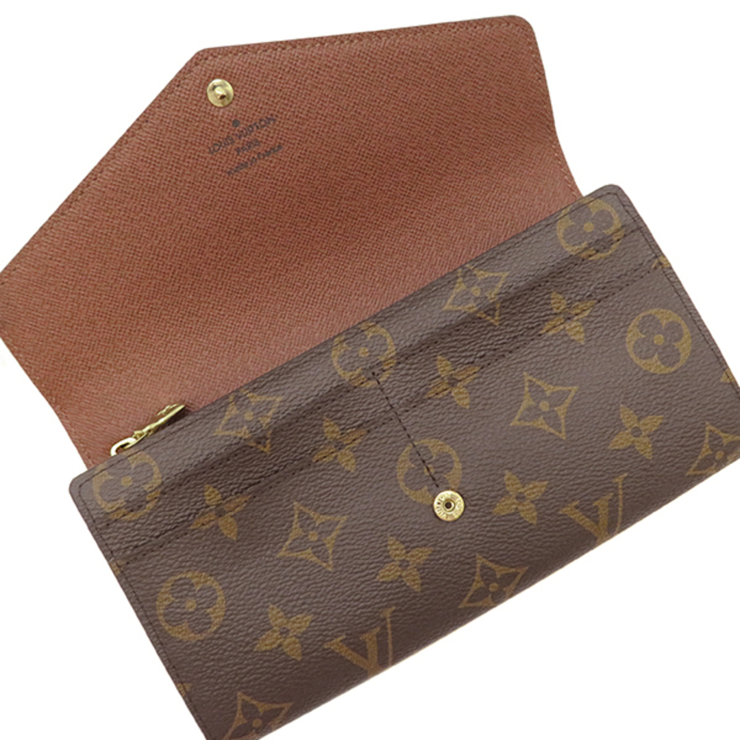 LOUIS VUITTON(ルイヴィトン)のルイヴィトン LOUIS VUITTON 長財布 ポルトフォイユ サラ モノグラムキャンバス モノグラム ゴールド金具 茶 二つ折り  M60531 RFID 【箱】【中古】 レディースのファッション小物(財布)の商品写真