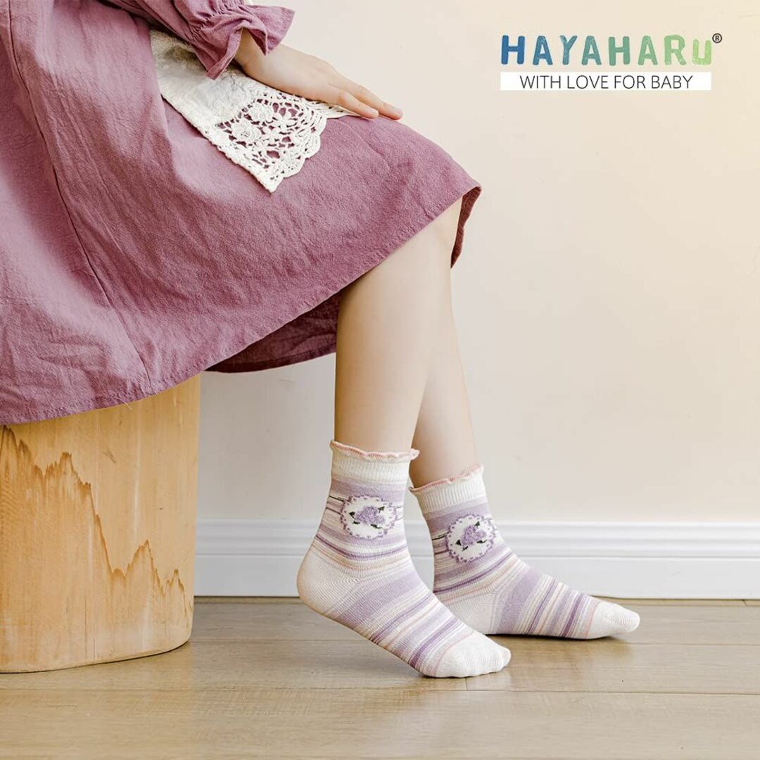 [HAYAHARU] 可愛い キッズ 靴下 子供 10足セット カラフル くつし キッズ/ベビー/マタニティのベビー服(~85cm)(その他)の商品写真