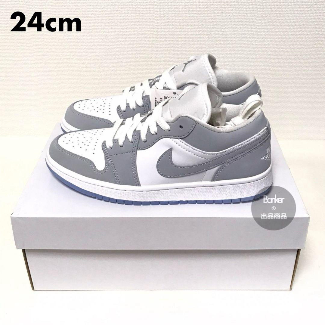 NIKE(ナイキ)の24cm《新品》NIKE WMNS AIR JORDAN 1 LOW グレー レディースの靴/シューズ(スニーカー)の商品写真