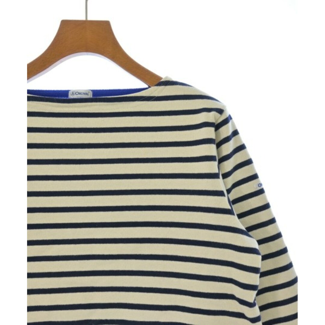 ORCIVAL(オーシバル)のORCIVAL オーシバル Tシャツ・カットソー 1(S位) 白x紺(ボーダー) 【古着】【中古】 レディースのトップス(カットソー(半袖/袖なし))の商品写真