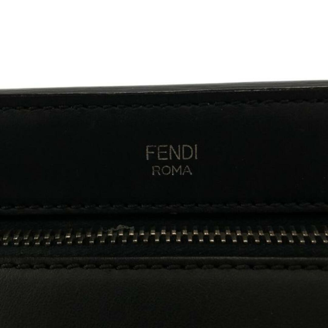FENDI(フェンディ)のFENDI(フェンディ) ハンドバッグ ドットコム 8BN293 黒×ブラウン×マルチ フラワー(花)/スタッズ レザー レディースのバッグ(ハンドバッグ)の商品写真