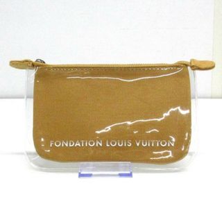 ルイヴィトン(LOUIS VUITTON)のLOUIS VUITTON(ルイヴィトン) ポーチ美品  - クリア×ライトブラウン FONDATION LOUIS VUITTON/ルイヴィトン美術館限定 PVC(塩化ビニール)×キャンバス(ポーチ)