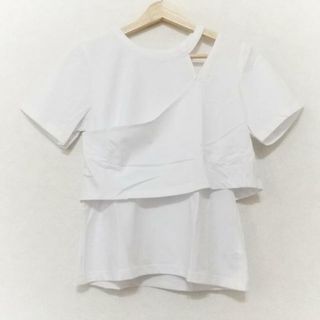 AMERI(アメリ) 半袖カットソー サイズF レディース美品  - 白(カットソー(半袖/袖なし))