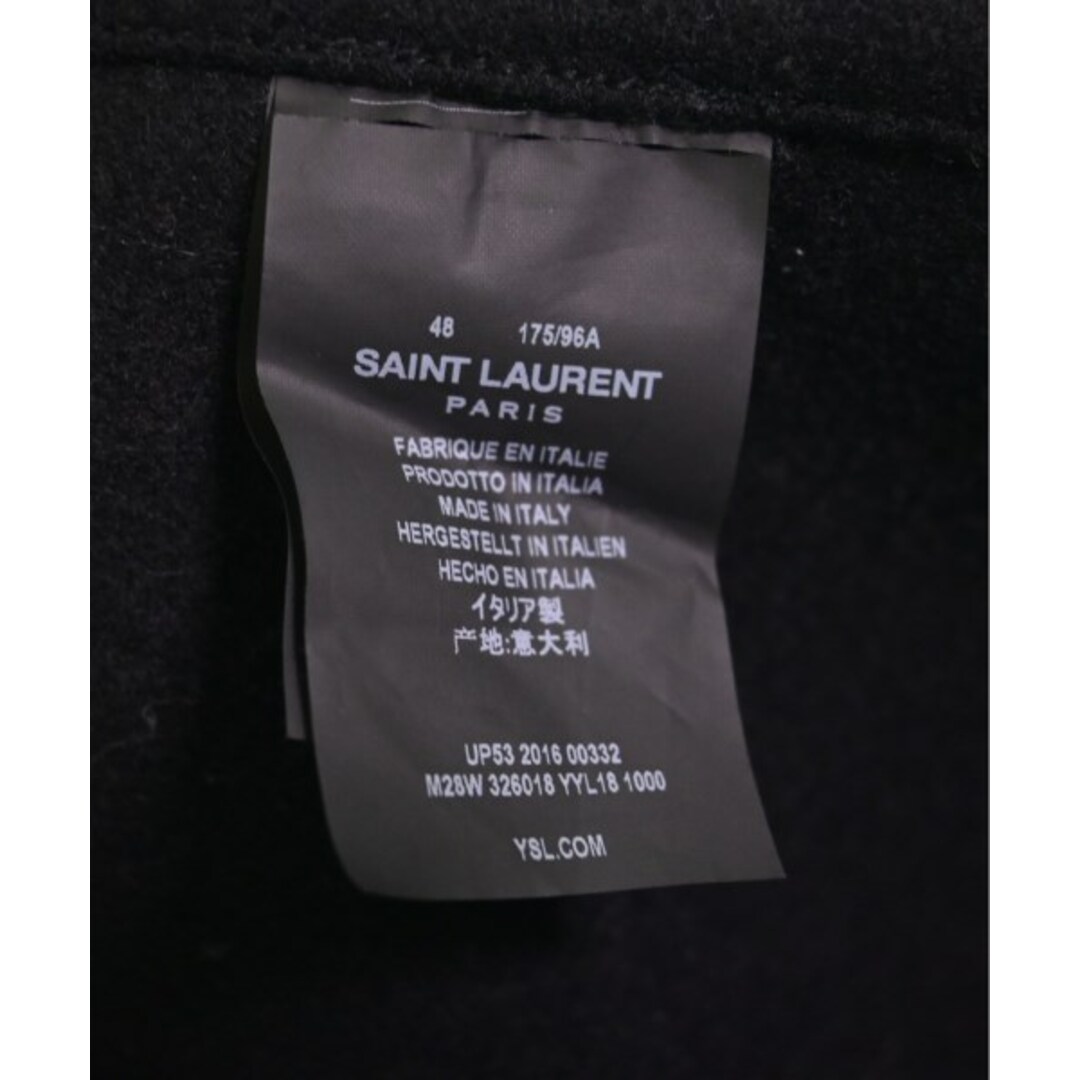 SAINT LAURENT PARIS ダッフルコート 48(L位) 黒 【古着】【中古】 メンズのジャケット/アウター(ダッフルコート)の商品写真